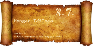 Manger Tímea névjegykártya