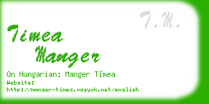 timea manger business card